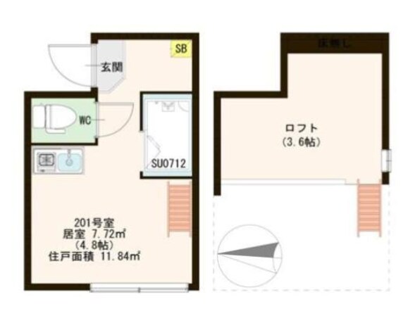 ハーモニーテラス菊川の物件間取画像